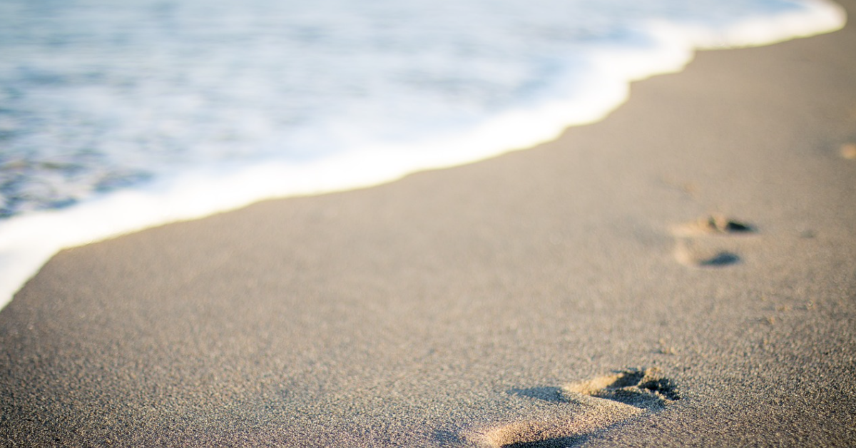 steps on the sand